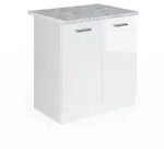 Vicco Sp&uuml;lenunterschrank, Wei&szlig; Hochglanz, Wei&szlig;, Holzwerkstoff, 1 F&auml;cher,