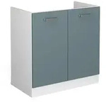 Vicco Sp&uuml;lenunterschrank, Blaugrau, Wei&szlig;, Holzwerkstoff, 1 F&auml;cher,...