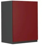 Vicco H&auml;ngeschrank, Rot, Anthrazit, Holzwerkstoff, 1 F&auml;cher, Rechteckig,...