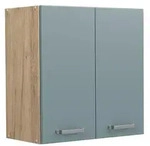 Vicco H&auml;ngeschrank, Blaugrau, Honigeiche, Holzwerkstoff, 1 F&auml;cher, Rechteckig,