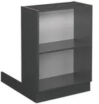 Vicco K&uuml;cheninsel, Anthrazit, Anthrazit, Holzwerkstoff, Rechteckig, 60x82x70...