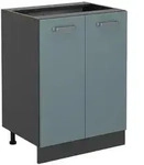 Vicco K&uuml;chenunterschrank, Blaugrau, Anthrazit, Holzwerkstoff, 1 F&auml;cher,...