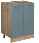 Vicco K&uuml;chenunterschrank, Blaugrau, Honigeiche, Holzwerkstoff, 1 F&auml;cher,