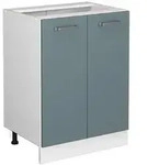 Vicco K&uuml;chenunterschrank, Blaugrau, Wei&szlig;, Holzwerkstoff, 1 F&auml;cher,...