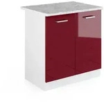 Vicco Sp&uuml;lenunterschrank, Rot, Wei&szlig;, Holzwerkstoff, 1 F&auml;cher, Rechteckig,