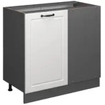 Vicco Eckunterschrank, Wei&szlig;, Anthrazit, Holzwerkstoff, 1 F&auml;cher, Rechteckig,
