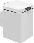 bremermann Wand-Kosmetikeimer, Wei&szlig;, Metall, 16x24x23 cm, Badaccessoires,