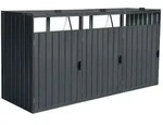 Home Deluxe M&uuml;lltonnenbox, Anthrazit, Metall, 240x122x80 cm, Aufbewahrung &