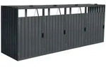 Home Deluxe M&uuml;lltonnenbox, Anthrazit, Metall, 320x122x80 cm, Aufbewahrung &
