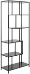 Mid.you Regalelement, Schwarz, Metall, Holzwerkstoff, 77.0x185.0x35.0 cm, Reach,