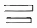 Wandregalset, Schwarz, Metall, 85x75x17 cm, Wohnzimmer, Regale, Wandregale