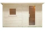 Home Deluxe Outdoor, Braun, Holz, 400x220x217 cm, Freizeit, Wellness, Sauna