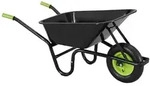 Juskys Schubkarre, Schwarz, Metall, 59x62x141 cm, Gartenzubeh&ouml;r, Gartenpflege