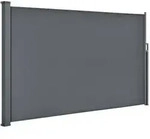 Juskys Seitenmarkise, Grau, Kunststoff, 300x160x300 cm, Sonnen- & Sichtschutz,