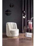 Livetastic Sessel, Beige, Metall, Raute, 68x77x57 cm, Sitzfl&auml;che 360&deg; drehbar,