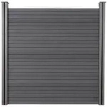 Home Deluxe Sichtschutzzaun, Anthrazit, Kunststoff, 170x180 cm, Sonnen- &