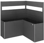 Biohort Sichtschutz, Dunkelgrau, Metall, Kunststoff, 152x91x152 cm, Sonnen- &
