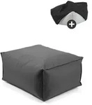Mokebo Outdoor, Anthrazit, Textil, 60x30x50 cm, Oeko-Tex&reg;, Wohnzimmer, Hocker, Poufs