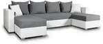 Sofnet Wohnlandschaft, Wei&szlig;, Textil, 7-Sitzer, U-Form,Rechteckig, 298x80x142...