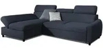 Fun M&ouml;bel Ecksofa, Dunkelblau, Textil, L-Form, 260x170 cm, Wohnzimmer, Sofas &