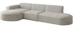 Fun M&ouml;bel Ecksofa, Perlmutt, Textil, L-Form, 296x165 cm, Wohnzimmer, Sofas &
