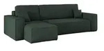 Kaiser M&ouml;bel Ecksofa, Gr&uuml;n, Textil, 4-Sitzer, L-Form,L-Form, 244x142 cm,