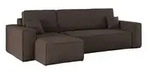 Kaiser M&ouml;bel Ecksofa, Braun, Textil, 4-Sitzer, L-Form,L-Form, 244x142 cm,
