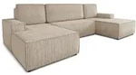 Sofnet Wohnlandschaft, Beige, Textil, 7-Sitzer, U-Form,Rechteckig, 313x85x144 cm,