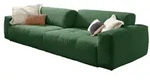 Kawola Sofa, Smaragdgr&uuml;n, Kunststoff, Echtholz, 3-Sitzer, F&uuml;llung:...