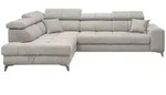ed exciting design Ecksofa, Beige, Textil, 4-Sitzer, Ottomane links,L-Form, 282x198
