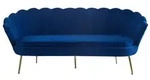 Livetastic 3-Sitzer-Sofa, Dunkelblau, Metall, 180x78x76 cm, Wohnzimmer, Sofas &
