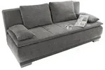 Mid.you Schlafsofa, Grau, Kunststoff, Uni, 208x93x105 cm, Wohnzimmer, Sofas &