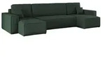 Kaiser M&ouml;bel Ecksofa, Gr&uuml;n, Textil, 5-Sitzer, U-Form, 312x142 cm, Wohnzimmer, Sofas