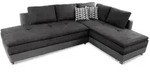 luma-home Ecksofa-Dauerschl&auml;fer, Grau, Anthrazit, Metall, 4-Sitzer, F&uuml;llung: