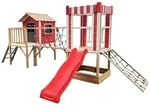 Home Deluxe Spielpark, Rot, Holz, 555x215x340 cm, Outdoor Spielzeug, Spielh&auml;user