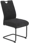 Boxxx Schwingstuhl, Anthrazit, Schwarz, Metall, Textil, Rundrohr, C-Form, 47x99x63