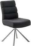 Dieter Knoll Stuhl, Anthrazit, Edelstahl, Metall, Textil, konisch, rund, 47x90x64 cm,