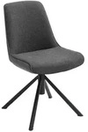 Novel Stuhl, Anthrazit, Schwarz, Metall, Textil, konisch, A-Form, 49x88x64 cm,