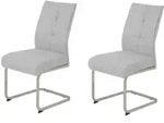 P & B Schwingstuhl-Set, Grau, Metall, Textil, eckig, C-Form, 50x99x66 cm, mit Griff,