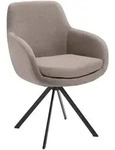 Musterring Armlehnstuhl Tavia, Taupe, Metall, Textil, eckig, Stativgestell,...
