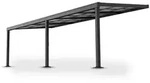 Juskys Terassendach, Dunkelgrau, Metall, 300x254x700 cm, Sonnen- & Sichtschutz,