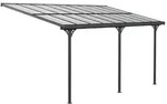 Terrassen&uuml;berdachung, Schwarz, Metall, 556x225x300 cm, Sonnen- & Sichtschutz