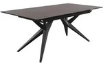 Novel Esstisch, Grau, Schwarz, Metall, Glas, Keramik, rechteckig, konisch,
