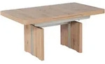 Venda Couchtisch, Silber, Wildeiche, Holzwerkstoff, rechteckig, Wange,
