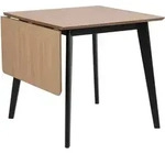 Mid.you Esstisch, Schwarz, Eiche, Holz, Holzwerkstoff, Kautschukholz, furniert,