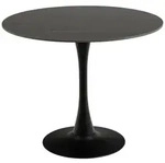 P & B Esstisch, Schwarz, Keramik, rund, S&auml;ule, rund, 75 cm, Esszimmer, Tische,