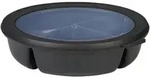 Mepal Bentobox Cirqula, Schwarz, Transparent, Kunststoff, 1.0 L, rund, 6 cm,