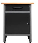 Werkbank, Anthrazit, Grau, Holz, Metall, Buche, 60x85x60 cm, Fsc, Freizeit,