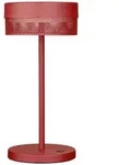 Hell Akku-Tischleuchte, Rot, Metall, 30 cm, kabellos, Lampen & Leuchten,