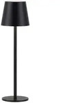 Just Light Akku-Tischleuchte Euria, Schwarz, Metall, Kunststoff, 11x37x11 cm, Lampen